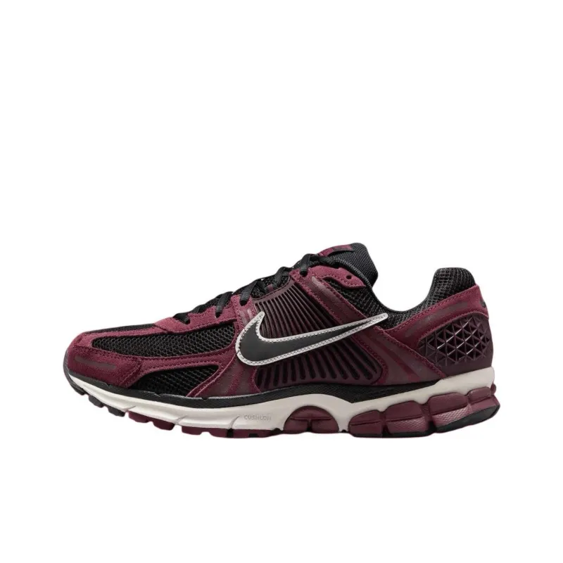 Nike Anti Slip Wear Resistant Low Top Running Shoes Unisex Black Red-0
