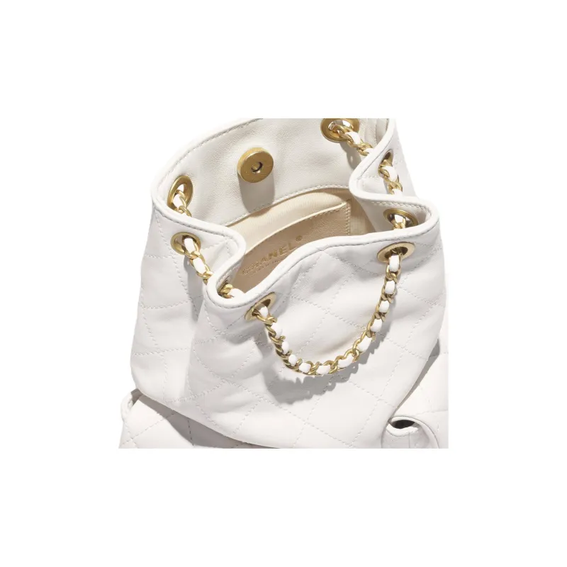 CHANEL Lambskin Backpack Women's Black-5