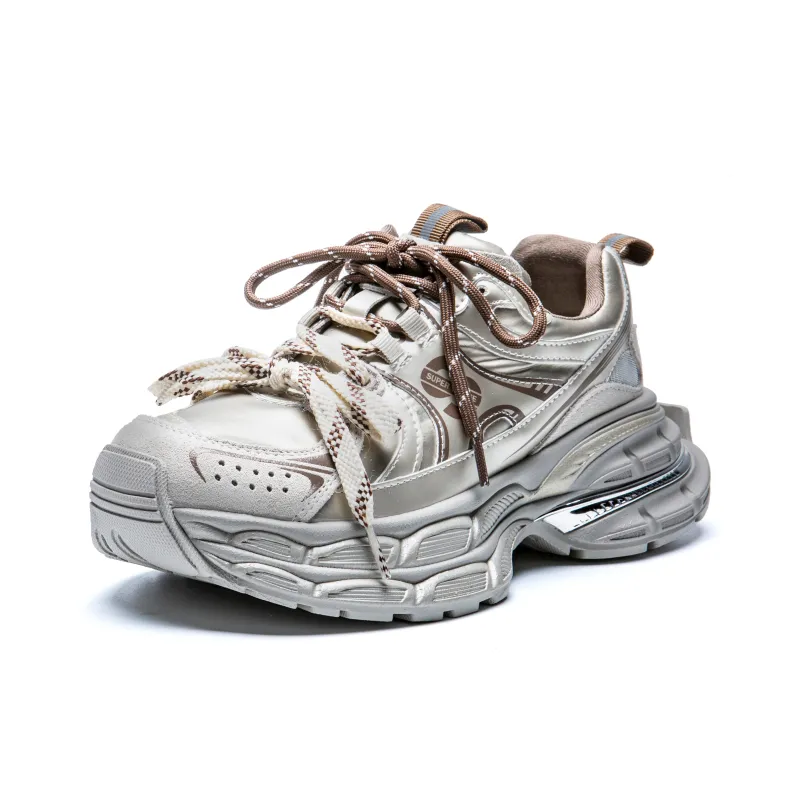 KUX Chunky Sneakers Women's Low Top Angora Rainbow-15