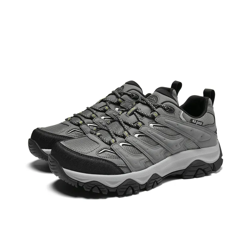 HLA Work Boots Men Low Top Black/Gray/Sand-6