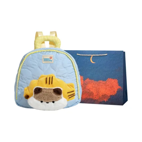 Elsvet Nylon Backpack Women's Aqua Blue/Apple Cat/Fishing