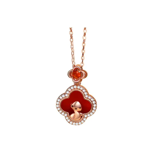 ZOKS Agate Jade Necklaces Women's