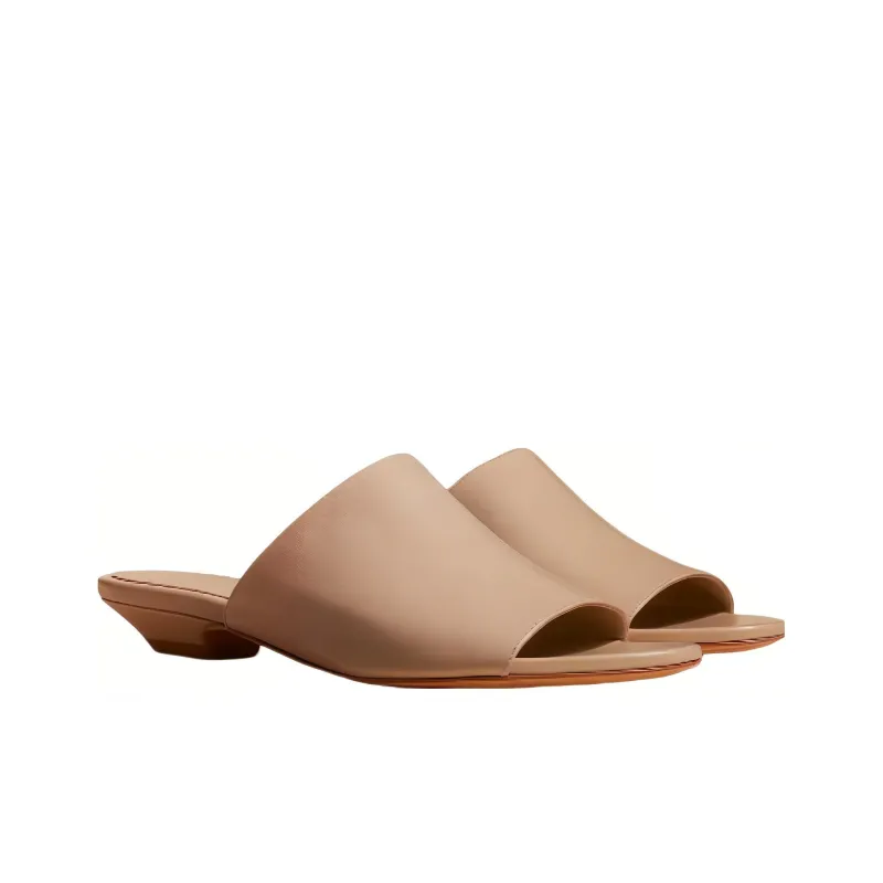 KHAITE Marion Rubber Sole Slide Slippers Women's Dusty Pink-2