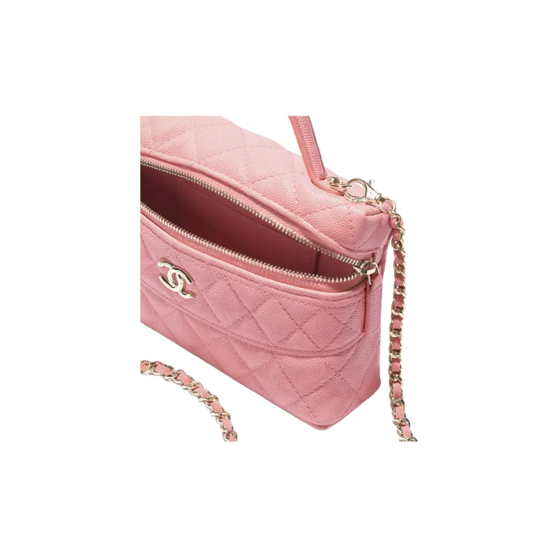 CHANEL Caviar Calfskin Shoulder Bag, Crossbody Bag, Handbag Women's Pink-2