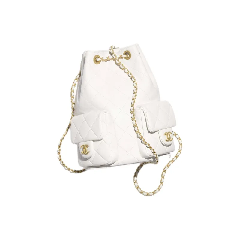 CHANEL Lambskin Backpack Women's Black-2