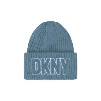 DKNY Logo-Patch Knitted Beanie