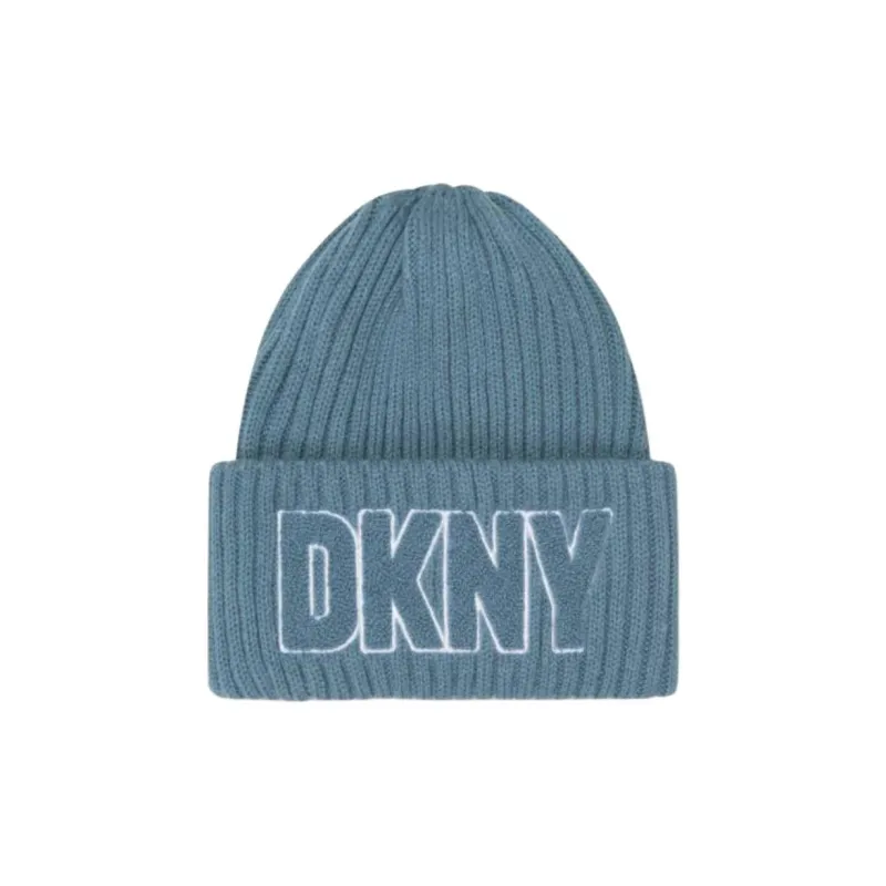 DKNY Logo-Patch Knitted Beanie-0