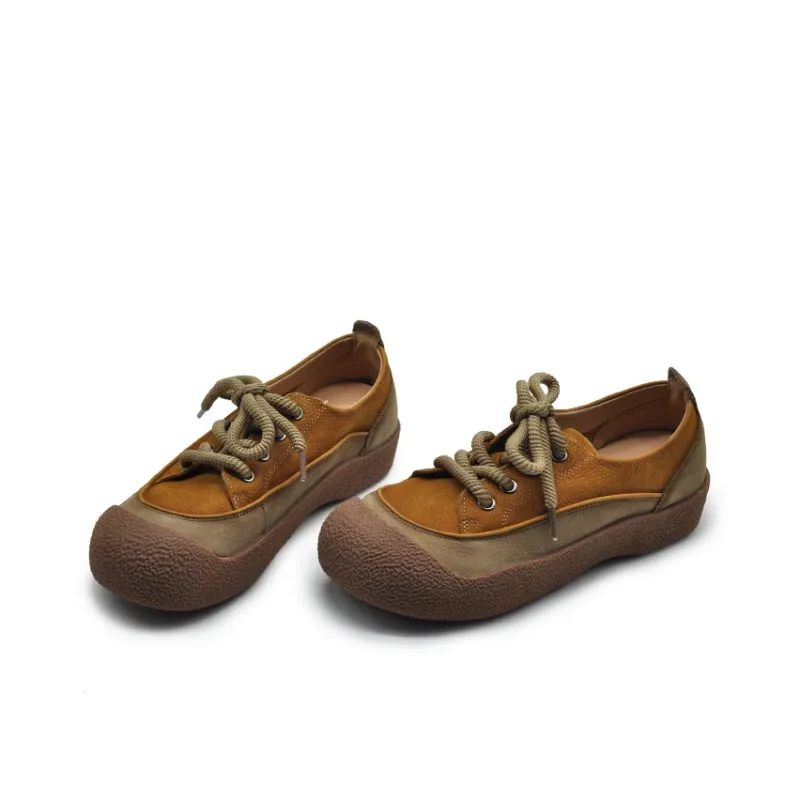 ARTMU Casual Shoes Women's Low Top Yellow/Khaki-5