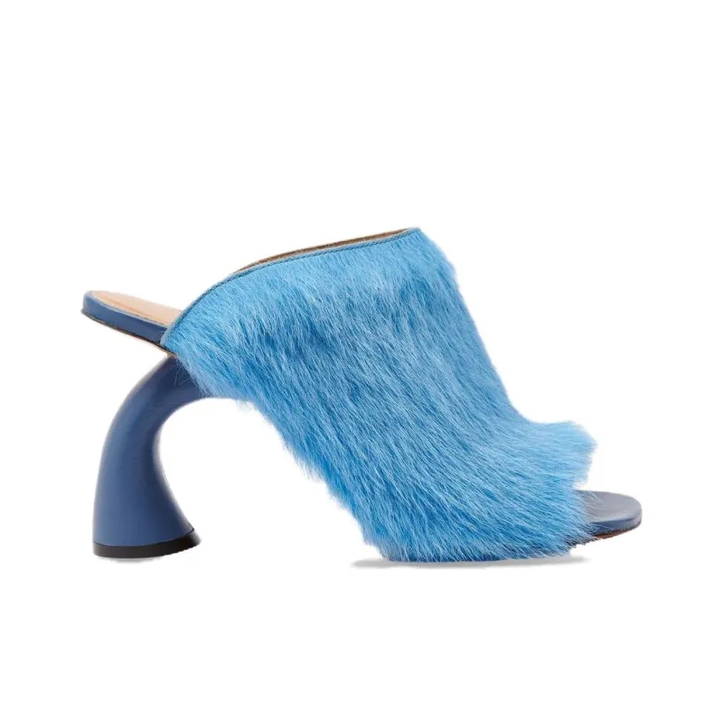 DRIES VAN NOTEN Slide Slippers Women's Blue-1