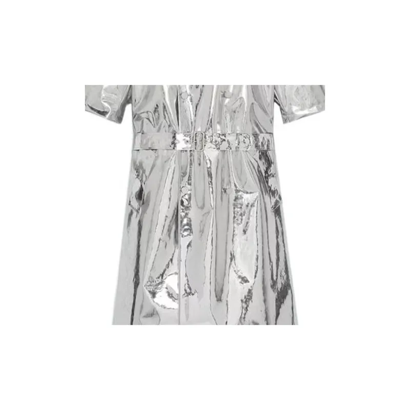 GUCCI Mirror effect Belted Coat-2