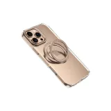 Transparent Golden Cloud Ring Magnetic Stand Phone Case