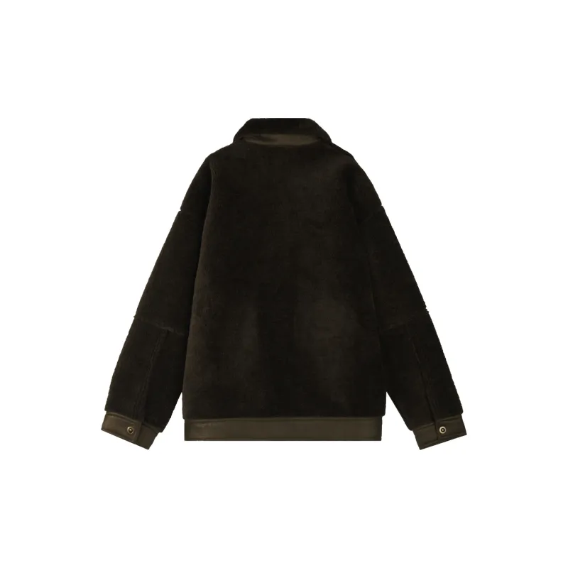 WILD LEADER Leather Jacket Unisex Green-1