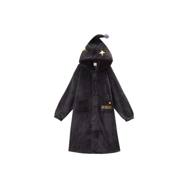GUKOO Pajama Robe Men's Bear Black-0