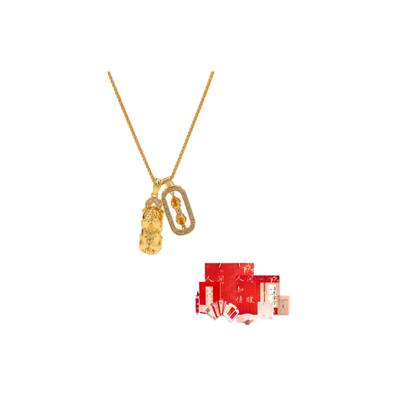 Vegetarian Gold Plated Copper Necklaces Unisex-1