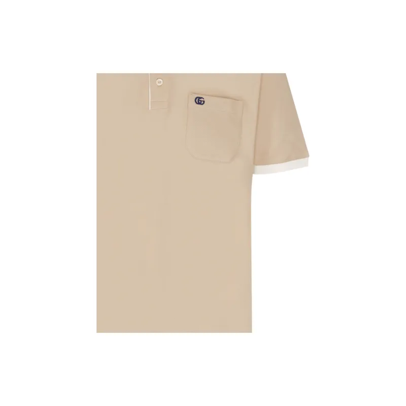 GUCCI FW23 Polo Shirt Men's Beige-4