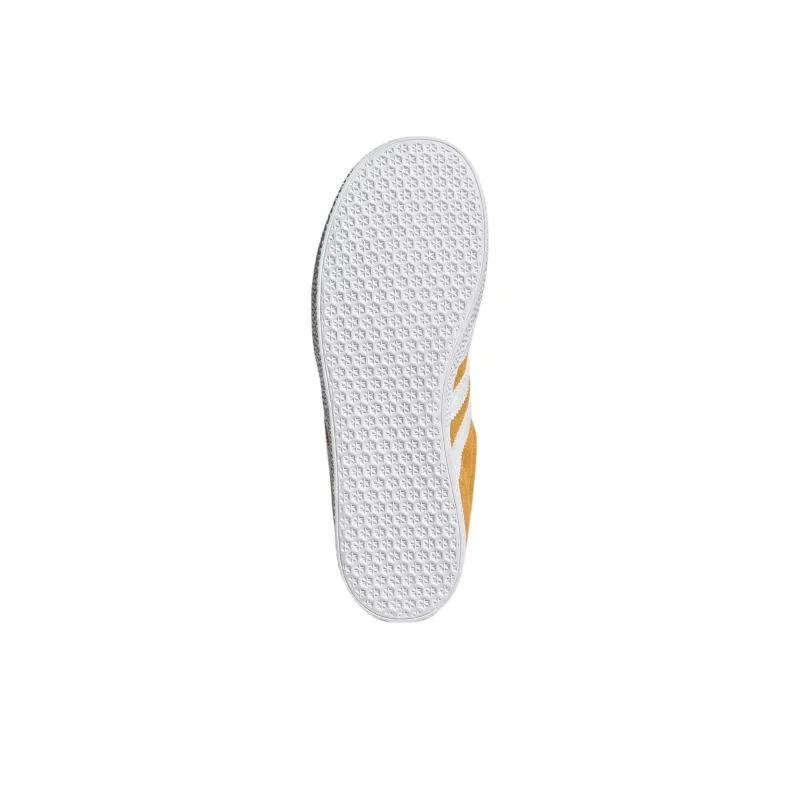 Adidas Originals GAZELLE Anti Slip Wear Resistant Low Top Kids' Skateboarding Shoes Yellow White Teenagers-5