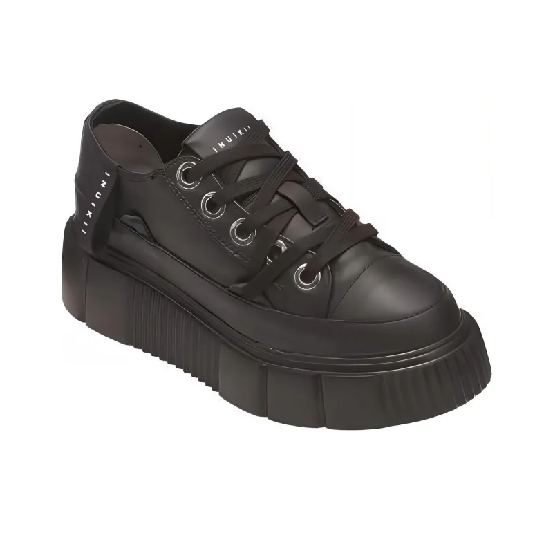 Inuikii Low-Top Skateboard Shoes Women's Black-2