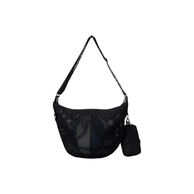 Jordan Polyester 2 in 1 HOBO One Shoulder Crossbody Basketball Bag Regular Unisex Jet Black-1