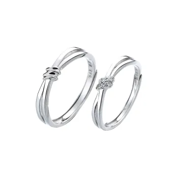 ZUOHUO S999 Silver Rings Unisex Silver White