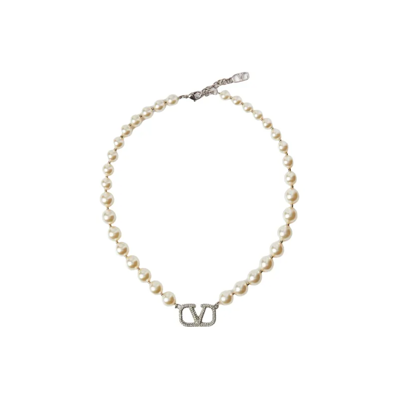 Valentino VLogo Signature Pearl Necklace-1