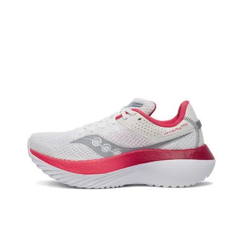 Saucony Kinvara Pro Anti-Slip Wear-Resistant Low-Top Training Shoes Women's White Red