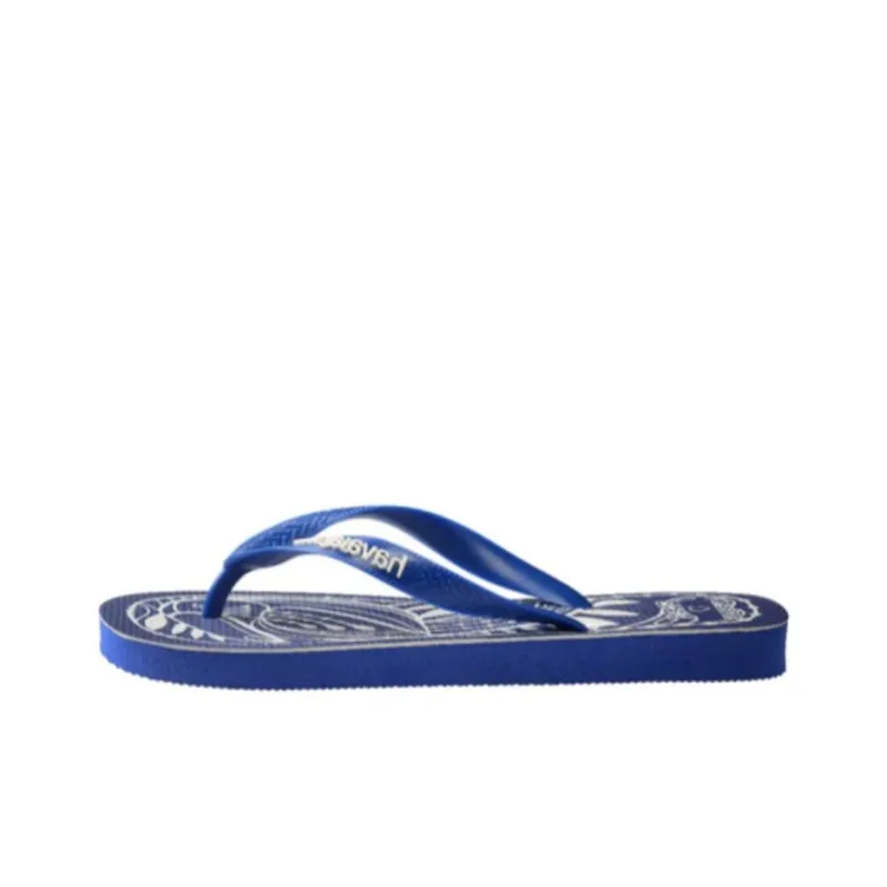 FARM RIO x Havaianas Rubber Sole Slip-Resistant Flip Flops Women's Blue-0