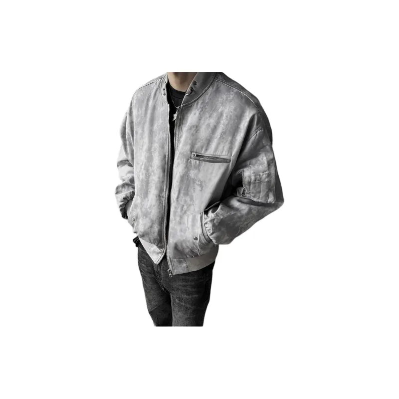 KVIV Jackets Coats Men's Gray White-4