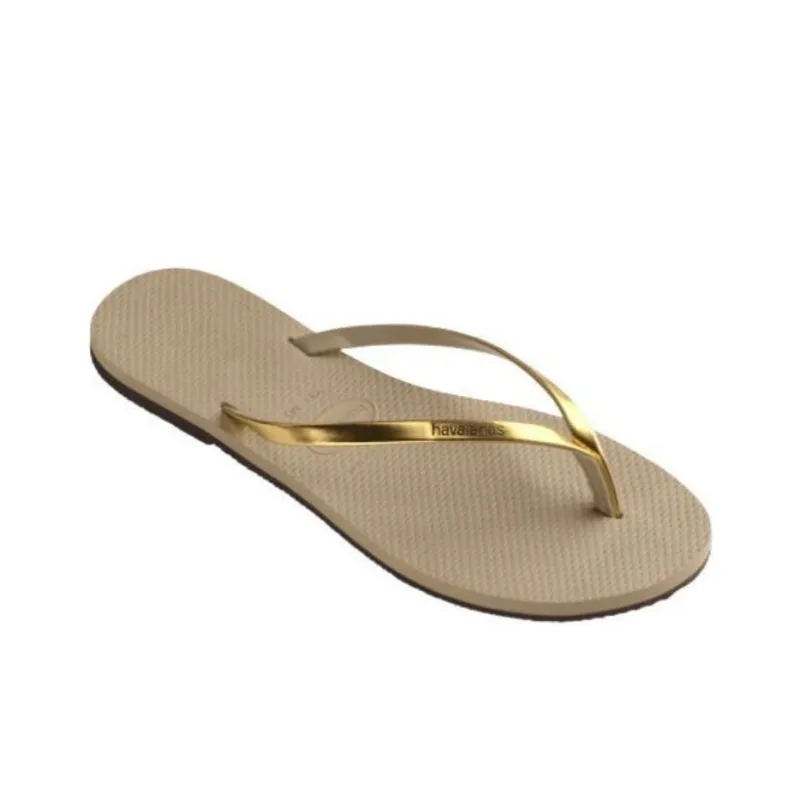 Havaianas You Metallic Abrasion-Resistant Flip Flops Women's Gold-2