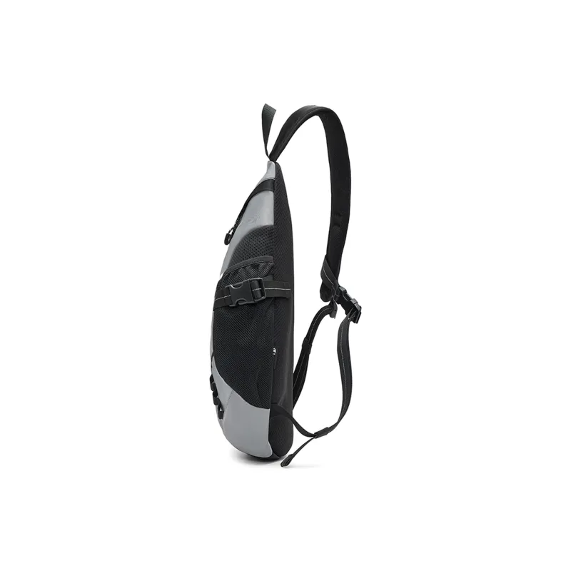 Champion Fabric Sling Bag, Crossbody Bag Regular Unisex Smoke Gray & Black-1