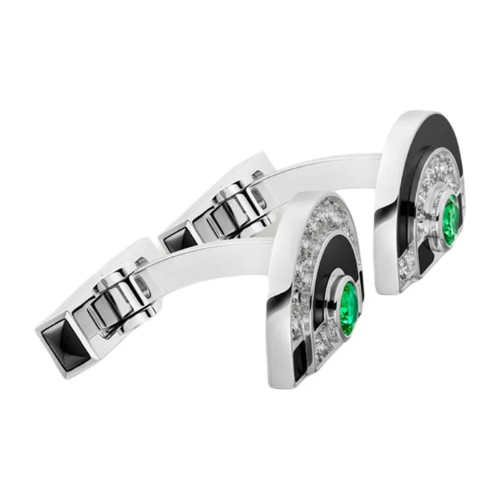 CARTIER Chrome-Plated Cufflinks Unisex Silver-1