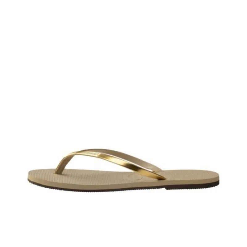 Havaianas You Metallic Abrasion-Resistant Flip Flops Women's Gold-0