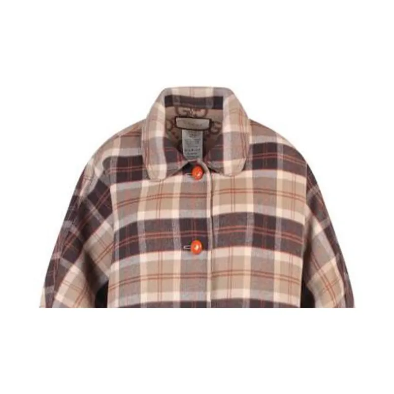 GUCCI Reversible Gg Cape style Coat-4