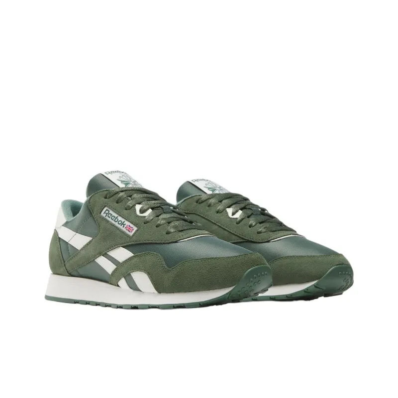 Reebok Classic Nylon Anti-Slip Wear-Resistant Low-Top Casual Shoes Men's Green-2
