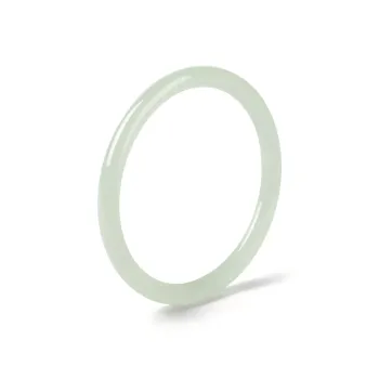 Artisan Lock Heart Jade Bangles Pale Greenish White Jade Women's