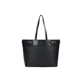ARMANI EXCHANGEAE PU Tote Bag, Shopping Bag, Handbag Women's Black