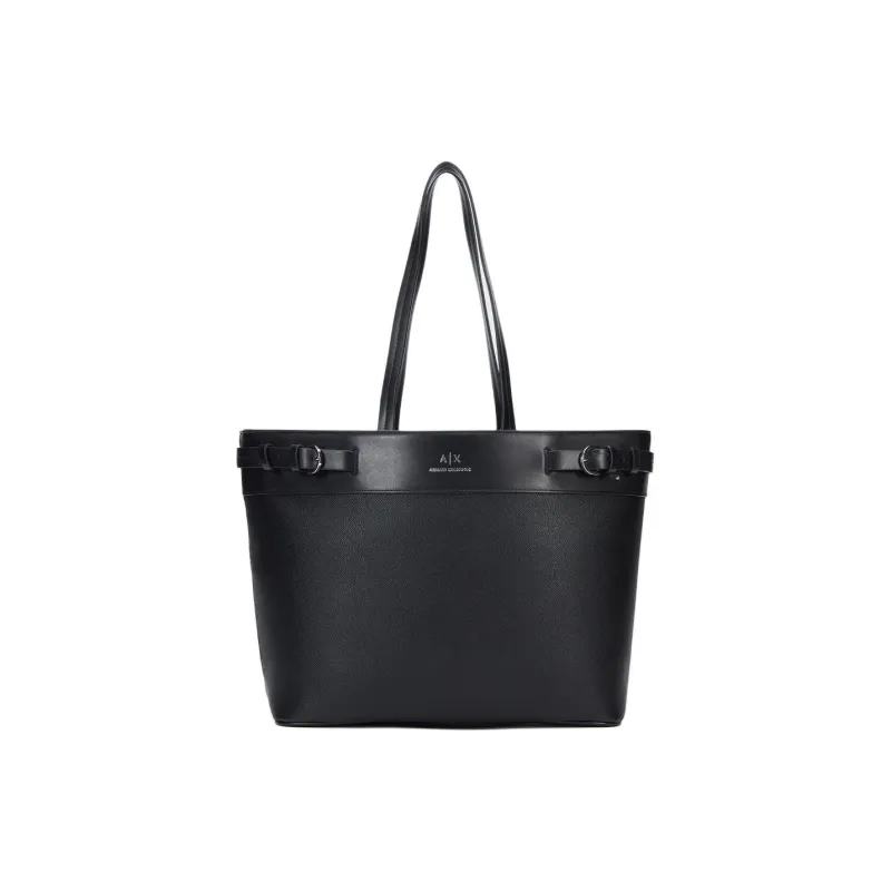 ARMANI EXCHANGEAE PU Tote Bag, Shopping Bag, Handbag Women's Black-0