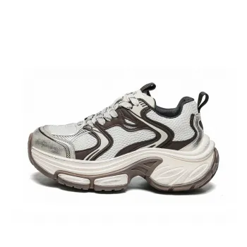 WOOS BOBO Wear Resistant Height Increasing Coverage Low Top Chunky Sneakers Women's