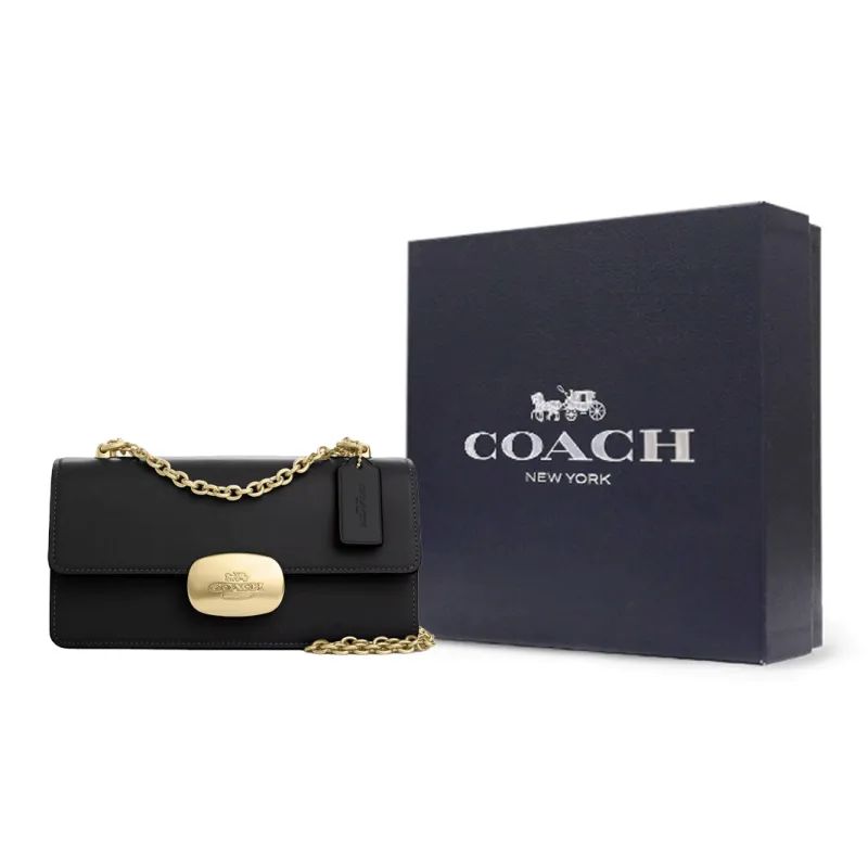 COACH Calfskin Small Square Bag Shoulder Bag, Crossbody Bag Medium Size Women's-9