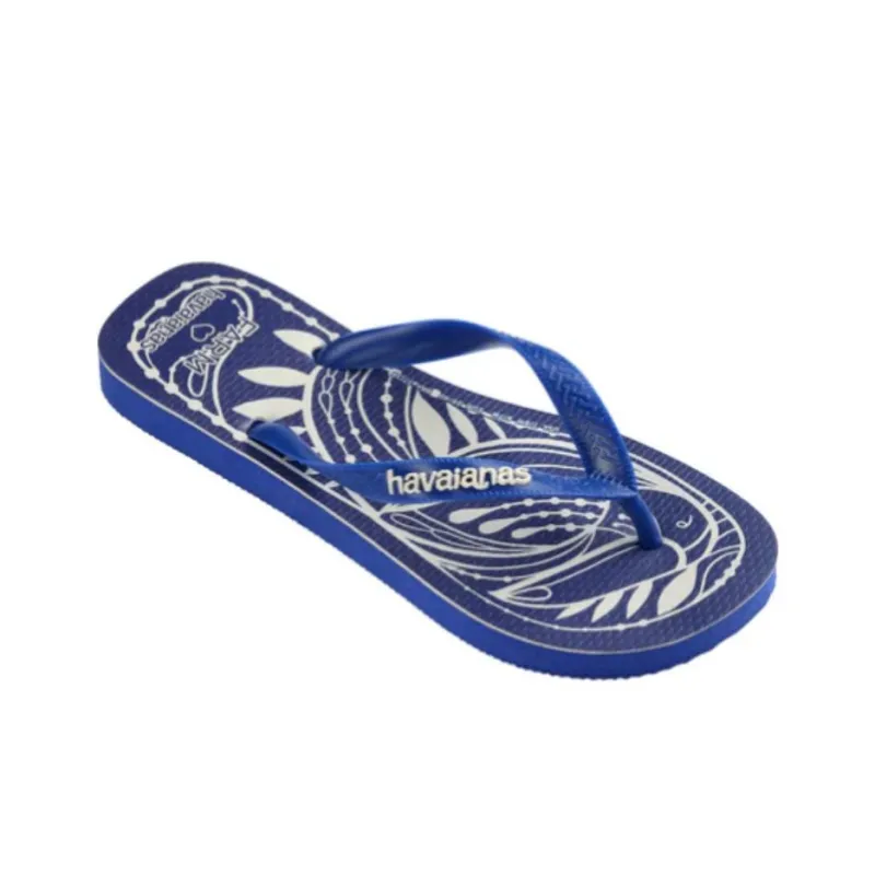 FARM RIO x Havaianas Rubber Sole Slip-Resistant Flip Flops Women's Blue-3