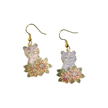 HONGQIAO Enamel Earrings Women's