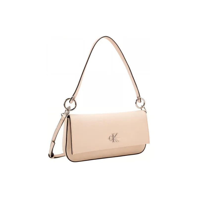 CALVIN KLEIN Synthetic Material Shoulder Bag Medium Size Women's Egg Shell Yellow-1
