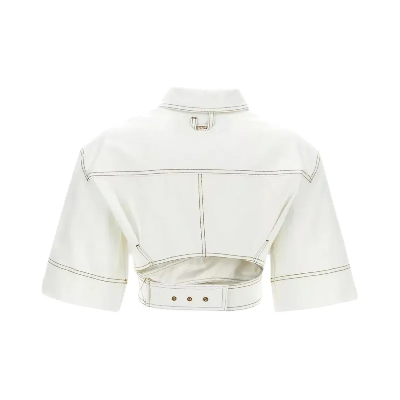 Jacquemus Crop Top Women's White-1