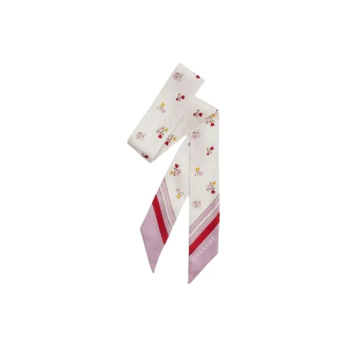 COACH Silk Silk Scarves Women's Red
