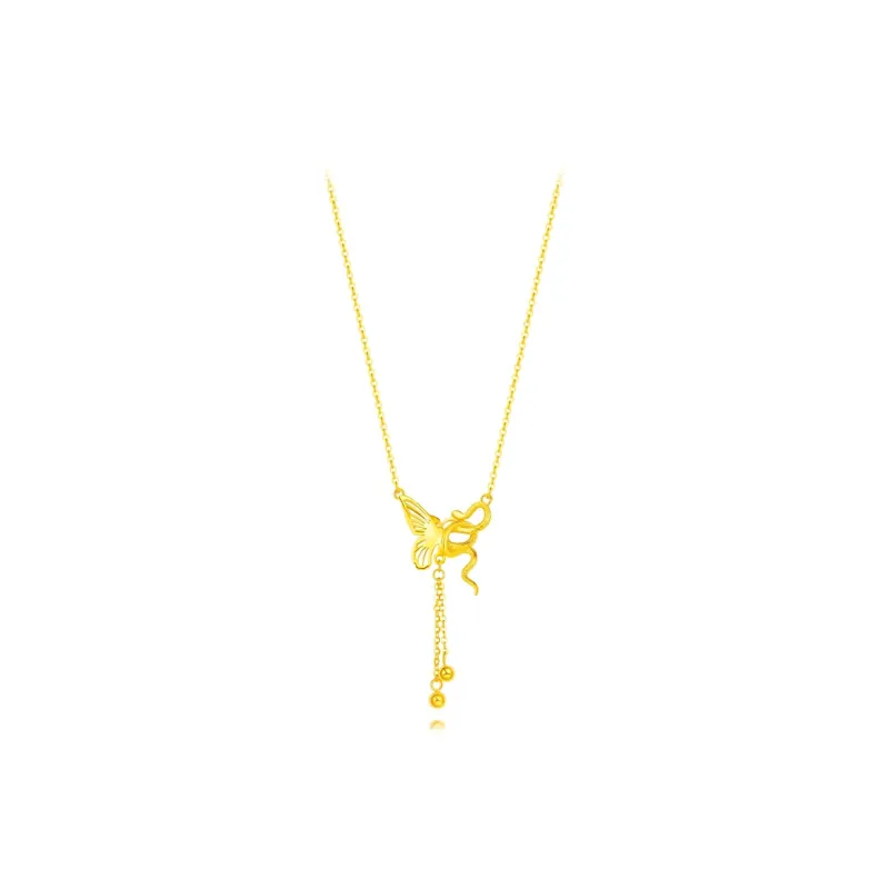 Muyan Alloy Serpent Butterfly Necklace Women's-0
