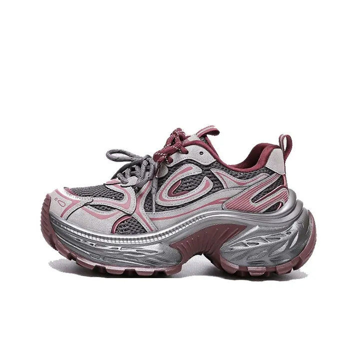WOOS BOBO Breathable, Supportive, Lightweight, Height Increasing, Thermal Chunky Sneakers Women's-5