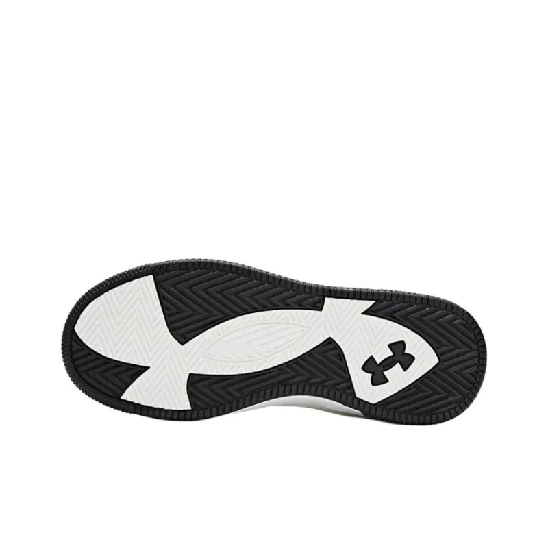 Under Armour Anti Slip Wear Resistant Mid Top Kids' Skateboarding Shoes White Teenagers-3