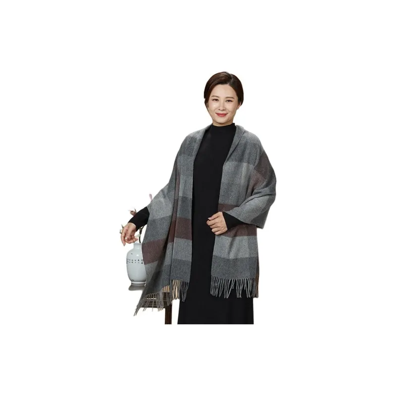 H YXIANG 100% Cashmere Shawls Women's-1