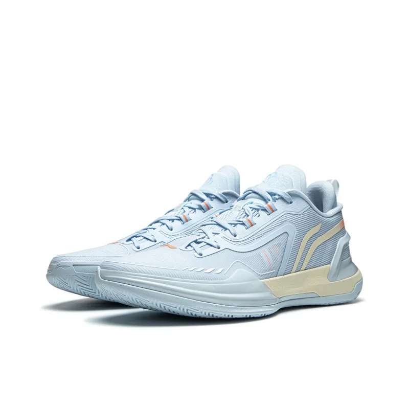 LiNing Liren Assassin 1 Snowmelt Cushioned Slip Resistant Lightweight Rebound Low Top Basketball Shoes Men's Sky Blue-2