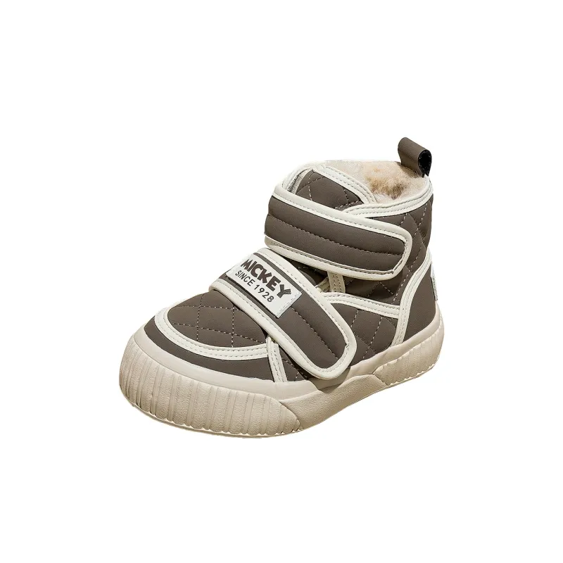 Disney Mickey Series Slip-Resistant Warm High-Top Kids' Skateboarding Shoes Kids'-3