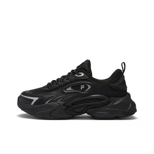 FILA FUSION FORCE Gravity Shoes Height Increasing Wear Resistant Low Top Casual Shoes Women's Black